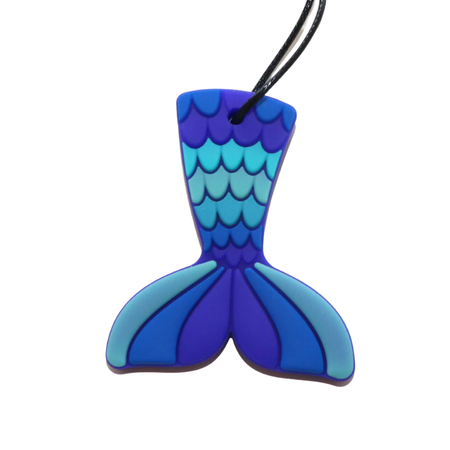 Silicone Pendant Mermaid Tail (Medium Chew Grade)