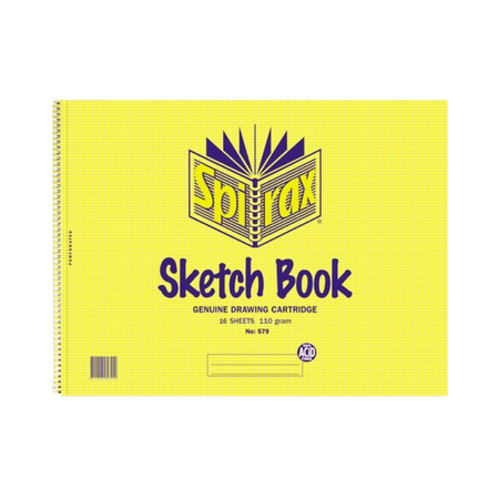 Sketch Book Spirax 272X360mm 110GSM Spiral 16 Sheets #579