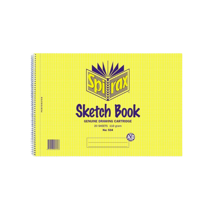 Sketch Book Spirax A4 110GSM Spiral 20 Sheets #534