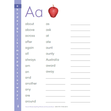 Sound Waves Literacy Words and Sounds Book