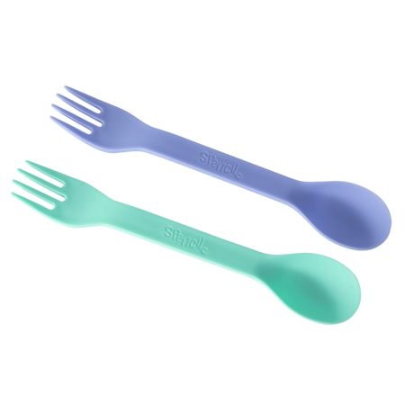 Spencil Spork Set Mint Periwinkle