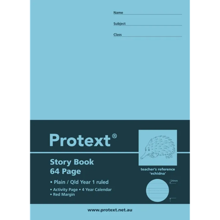 Story Book Protext 330x240mm Year 1 Ruled 64pg Echidna