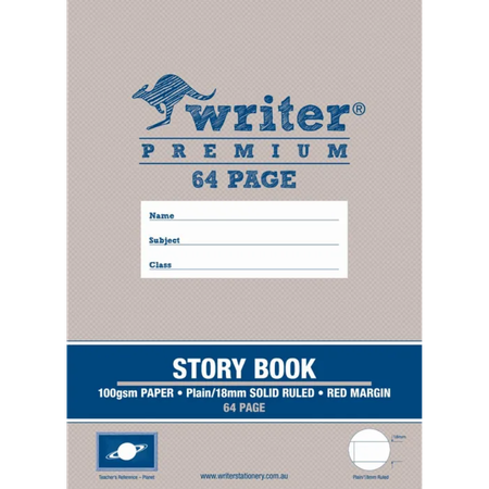 Story Book Writer Premium 330x240mm 100GSM 18mm Ruled 64pg Planet