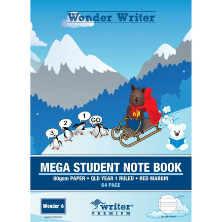 Student Note Book Wonder Writer 330x240mm Year 1 64pg
