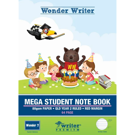 Student Note Book Wonder Writer 330x240mm Year 2 64pg