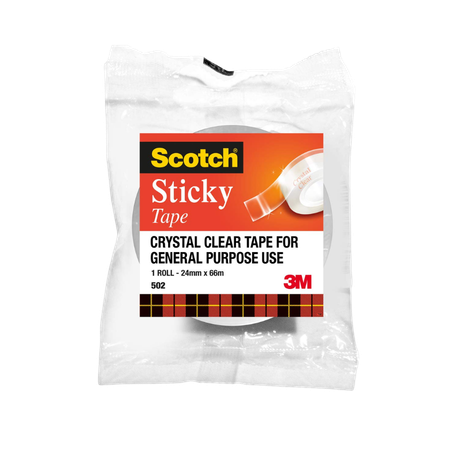 Tape Sticky Scotch 502 24mmx66m Clear