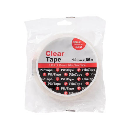 Tape Transparent Pilotape Clear 12mmx66m