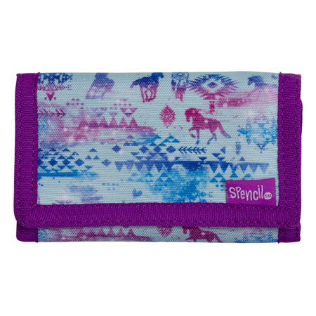 Velcro Fold Wallet Spencil Aztec Horse