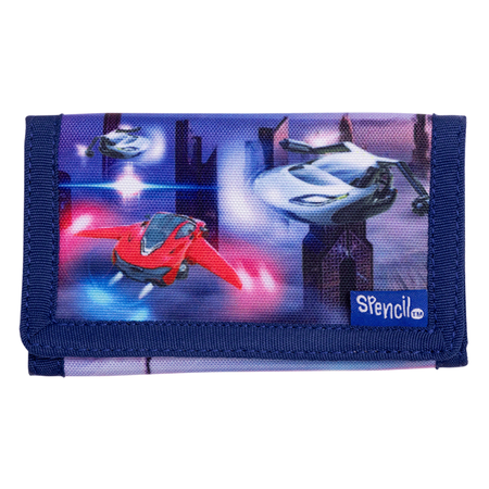 Velcro Fold Wallet Spencil Flying Cars