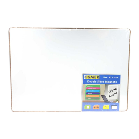 Whiteboard Osmer A4 Magnetic MDF Double-sided Plain