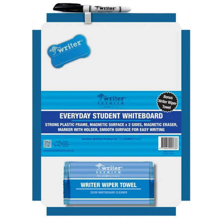 Whiteboard Writer Everyday Student 360x280mm Double Sided with Pen & Eraser