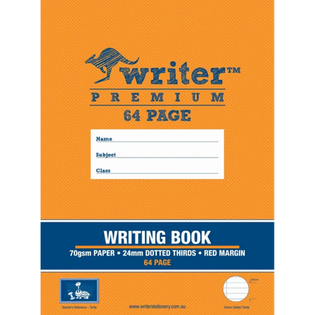 Writing Book Writer Premium 330x245mm 24mm Dotted Thirds 64pg Turtle