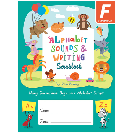 Alphabet Sounds and Writing Scrapbook Qld Beginner`s Font
