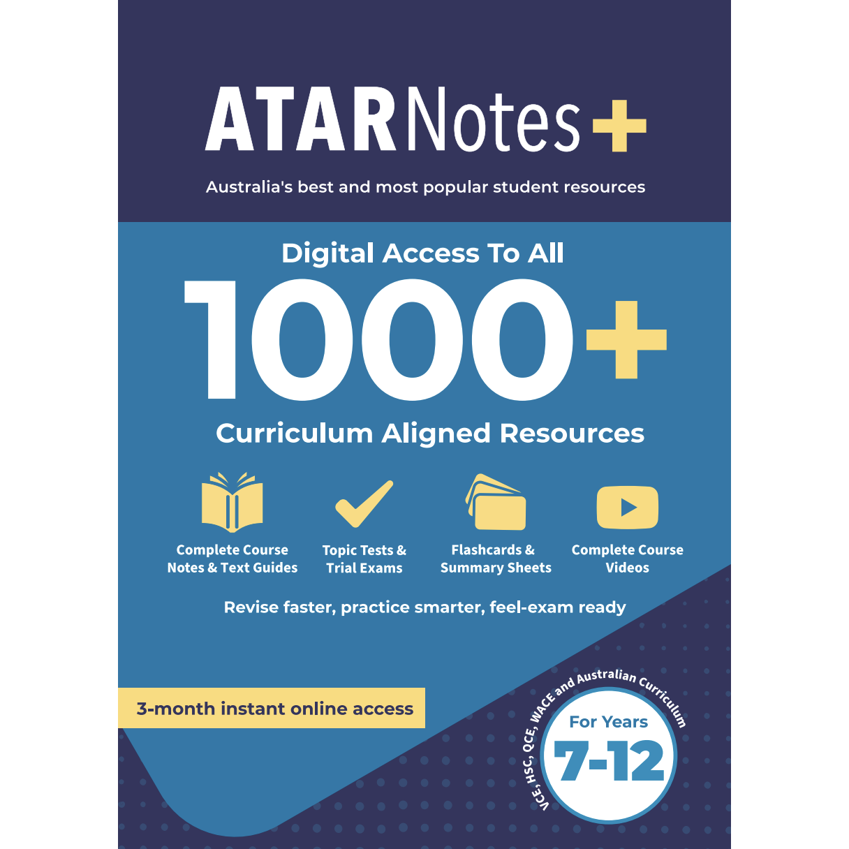 ATARNotes+ 3 Month Full Access Retail Pass