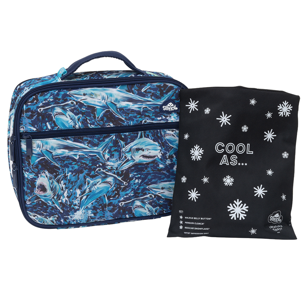 Lunch Box Spencil Big Cooler Bag + Big Chill Pack Fin Frenzy