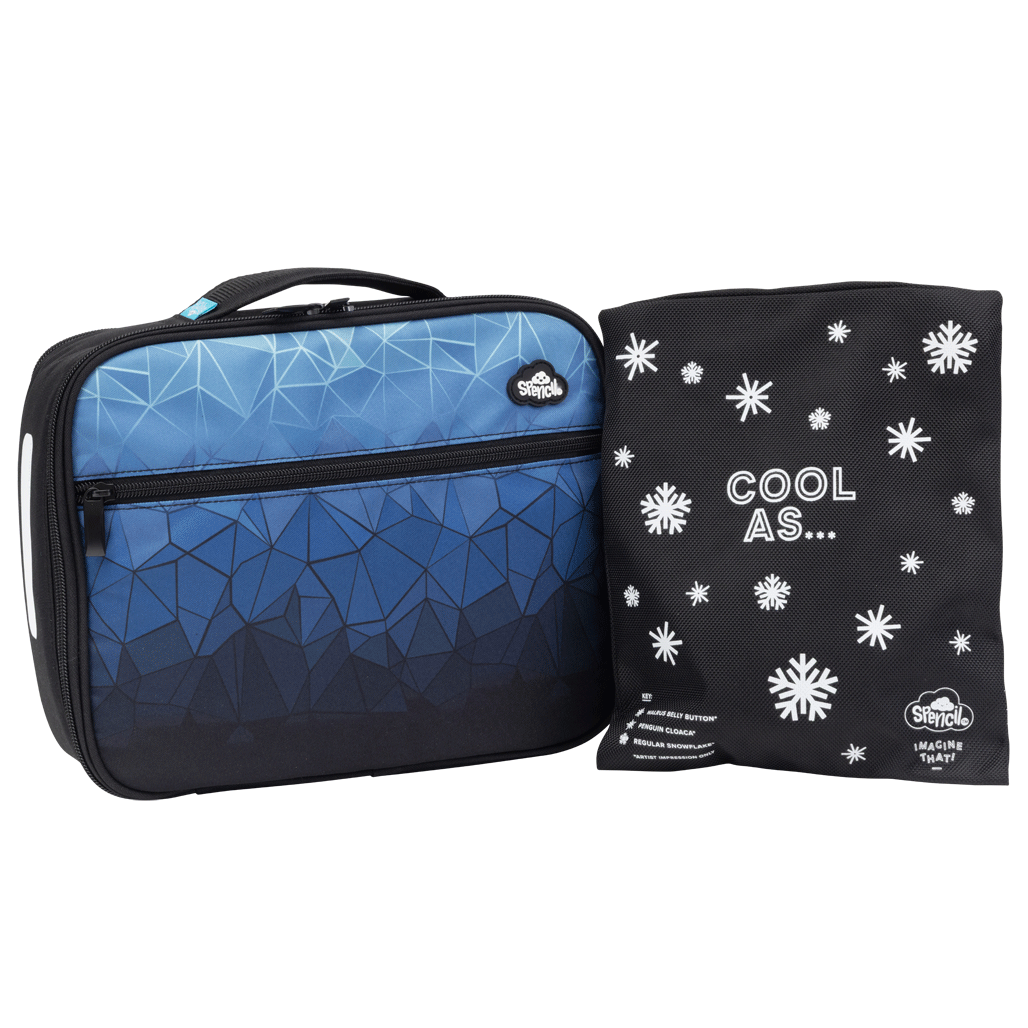 Lunch Box Spencil Big Cooler Bag + Big Chill Pack Fractal