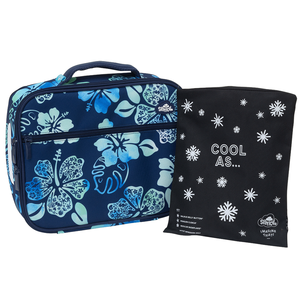 Lunch Box Spencil Big Cooler Bag + Big Chill Pack Midnight Hibiscus