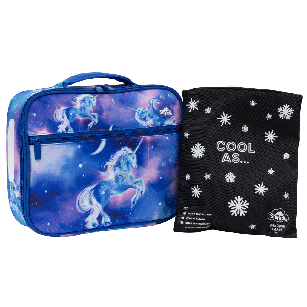Lunch Box Spencil Big Cooler Bag + Big Chill Pack Moonlit Unicorn