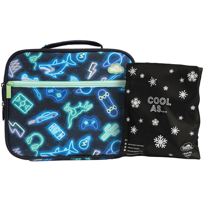 Lunch Box Spencil Big Cooler Bag + Big Chill Pack Neon Life