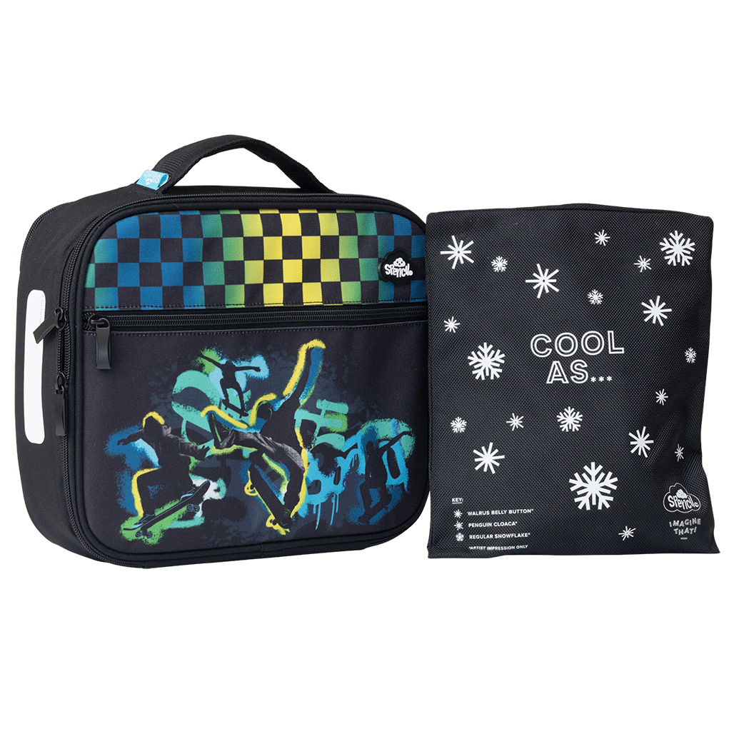 Lunch Box Spencil Big Cooler Bag + Big Chill Pack Skate Crew