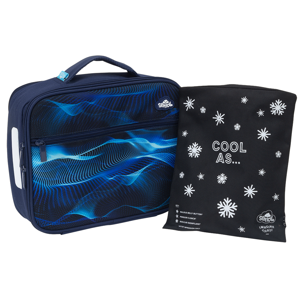 Lunch Box Spencil Big Cooler Bag + Big Chill Pack Sonic Riptide