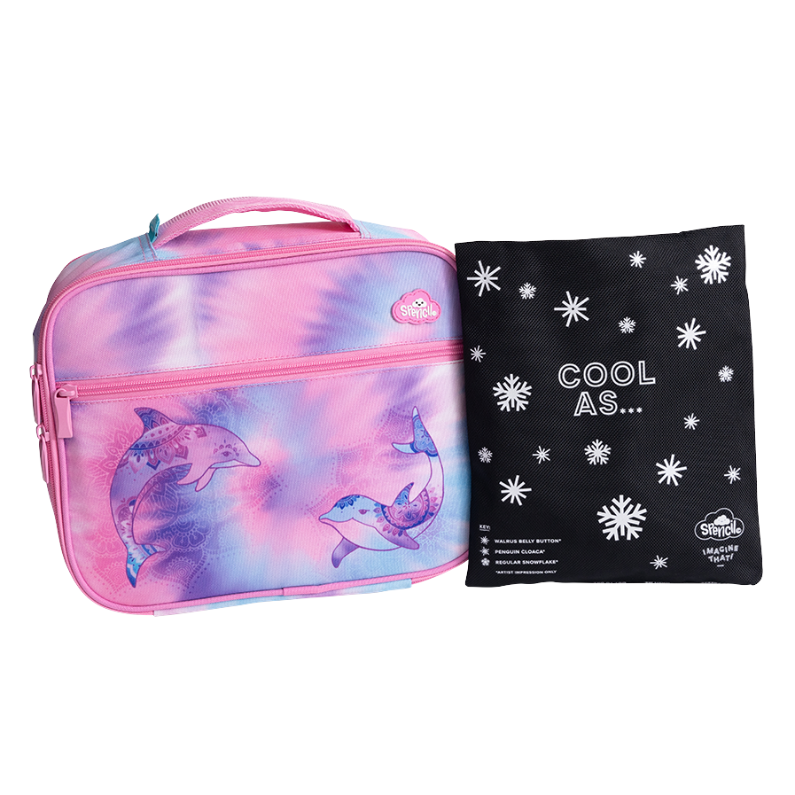 Lunch Box Spencil Big Cooler Bag + Big Chill Pack Tie Dye Splash
