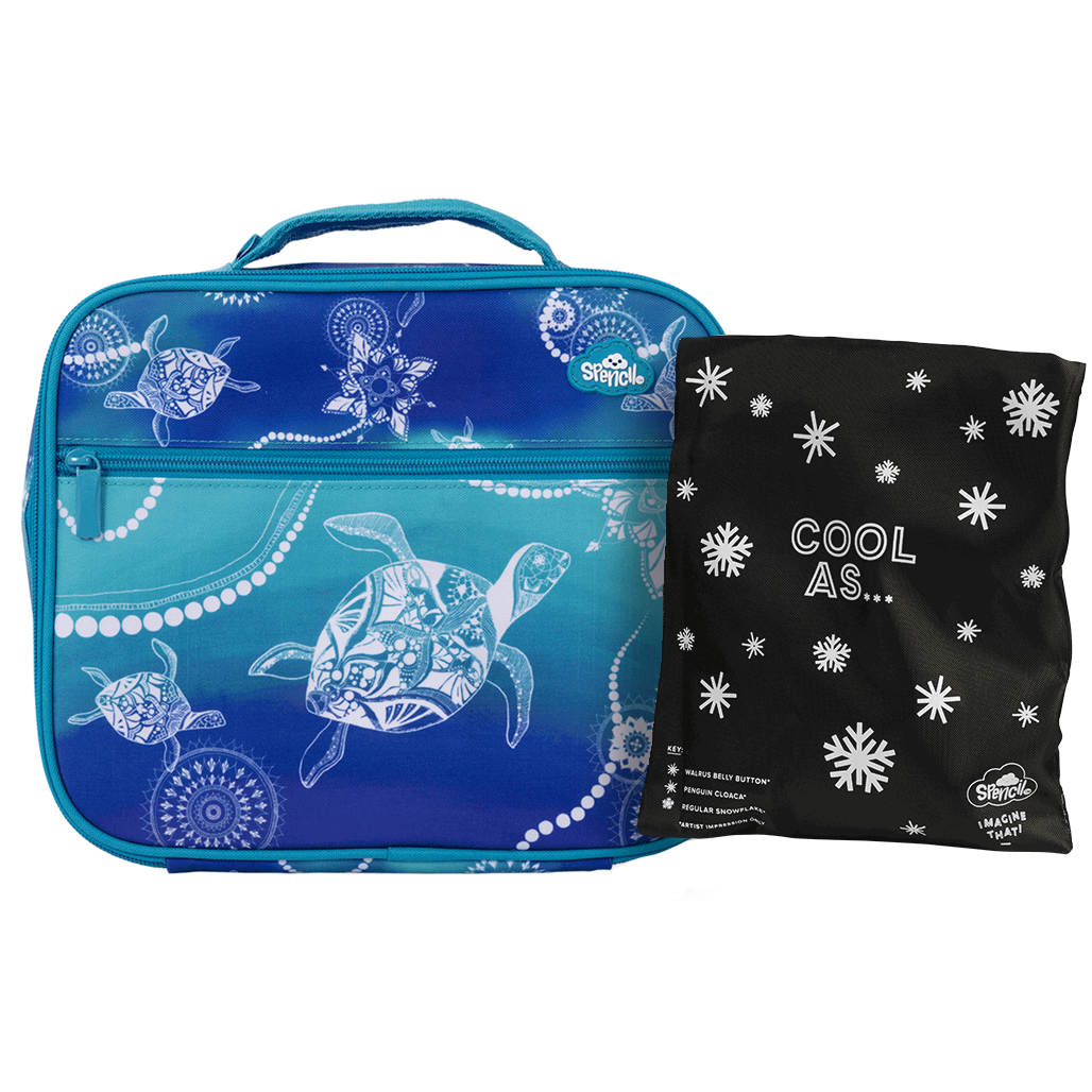 Lunch Box Spencil Big Cooler Bag + Big Chill Pack Turtle of Life