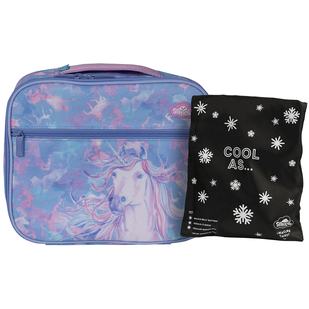 Lunch Box Spencil Big Cooler Bag + Big Chill Pack Unicorn Magic