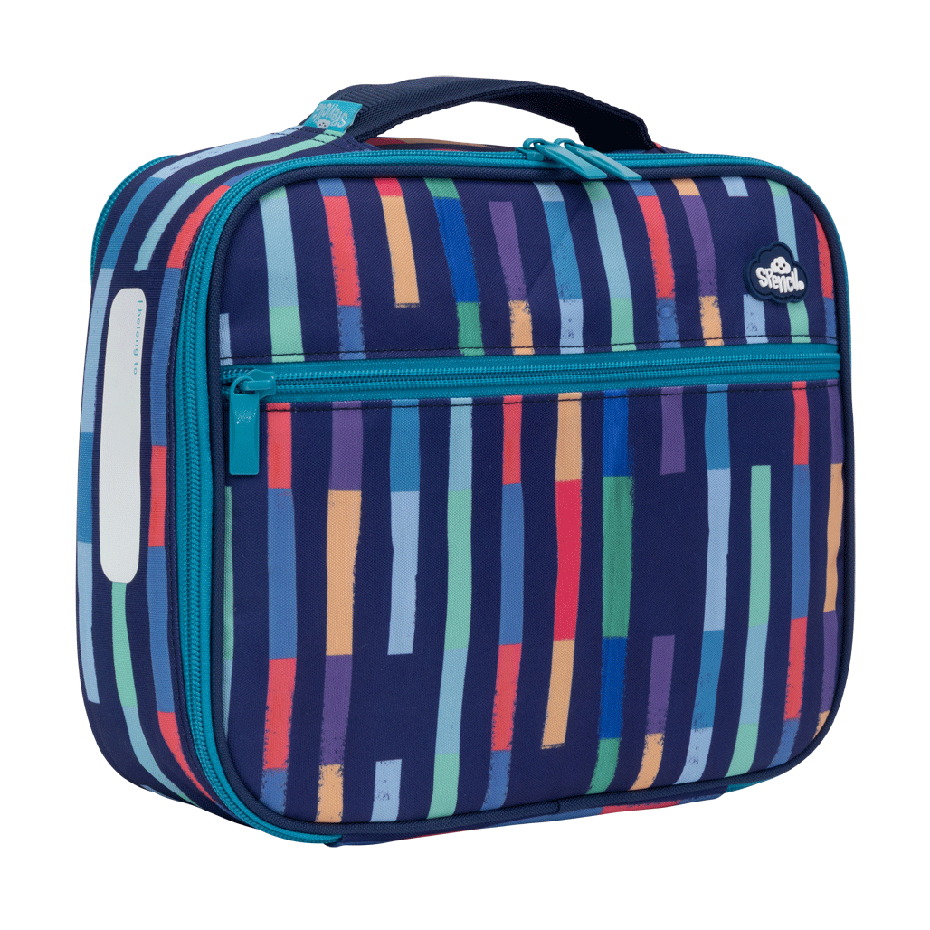 Lunch Box Spencil Big Cooler Bag Bright Stripes