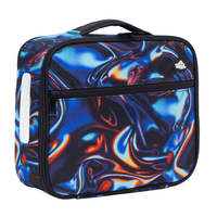 Lunch Box Spencil Big Cooler Bag Metallic Waves