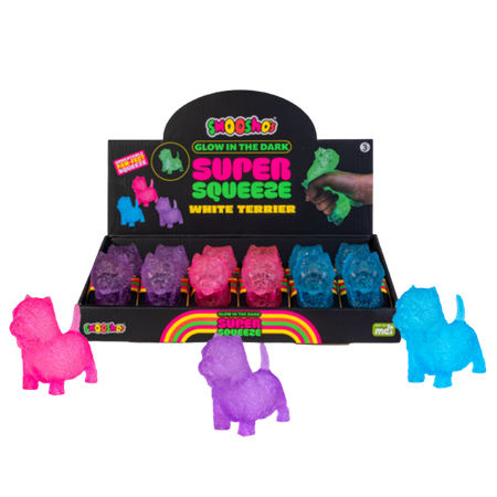 Smoosho's Super Squeeze Glow-in-the-dark White Terrier